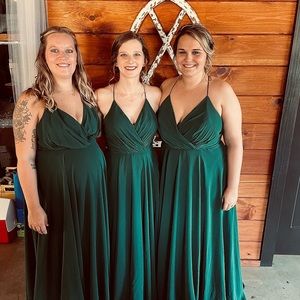 Size 4 David’s Bridal bridesmaid dress in juniper green